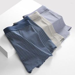 Underpants Summer Men's Underwear Modal Cotton Boxers Breathable Thin Four Corner Day Striped Boys Soft And Comfortable