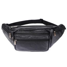 Waist Bags Genuine Leather Bag men Pack Funny Belt Men Chain For Phone Pouch Bolso ZZNICK 231027