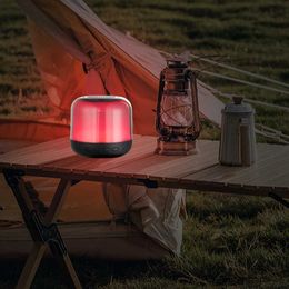 Mini Speakers LED Bluetooth Speaker with Small Night Light - Dazzling Sound and Creative Lighting