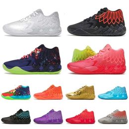 With Box LaMelo Ball 1 MB.01 Men Basketball Shoes Blast Buzz City Galaxy LO UFO Not From Here City Rick and Morty Rock Ridge Red Sports Sneakers