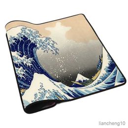 Mouse Pads Wrist Art Mouse Pad The Great Wave Of Large Mousepad Gamer Keyboard Mouse Mats Office Computer Desk Mat R231028