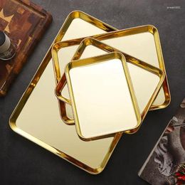 Storage Boxes Wholesalers Kitchen Home El Restaurant Tableware 304 Korean Barbecue Plate Stainless Steel Silver/Gold Cookware Sets