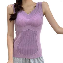 Women's Shapers Sleeveless Bra Thermal Undershirts With Lace For Winter V Long Underwear Shirts Men Thermals Women Cold Weather Tops