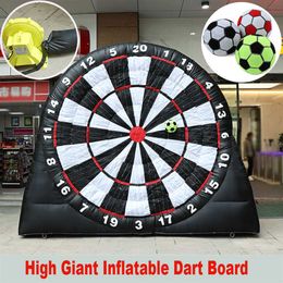 Giant Outdoor Target Inflatable Soccer Darts Board with 8pcs Sticky Soccer Ball with Blower for Kick Dartboard Sport Team Game