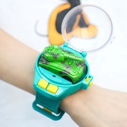 Electric RC Car Watch Control Toy Mini RC 2.4G Remote Electric Machine Radio Controlled With Light For Children 231027