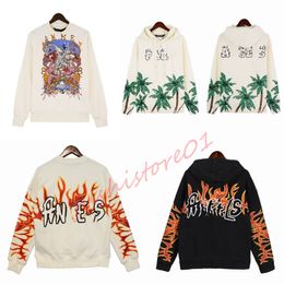 Designer Clothing Fashion Sweatshirts Palmes Angels Broken Tail Shark Letter Flock Embroidery Loose Relaxed Men's Women's Hooded Sweater Casual Pullover jacket R5i