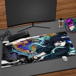 Mouse Pads Wrist Demon Slayer Mousepad Gamer 900x400 Anime Extended Pad Pc Desk Accessories Computer Mouse Carpet Keyboard Mat Mouse Mats R231028