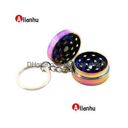 20Mm 30Mm 2 Parts Small Sizes Pocket Portable Keychain Tobacco Smoking Herb Grinder Wjy954 Drop Delivery Dhlzh