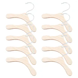 Hangers 10pcs Clothes Hanger Apparel Set Simple Style Doggy Hanging Rack Closet Space Saver Wooden Hook