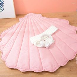 Carpets 110 105cm Shell Baby Play Floor Mat Foldable Kids Crawling Blanket Pad Carpet Rug Cotton Children Room Home Decor