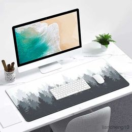 Mouse Pads Wrist Forest Trees Xxl Mouse Pad Gamer Black Mousepad Computer Tables Desk Mat PC Office Carpet Keyboard Mats Mause Ped R231028