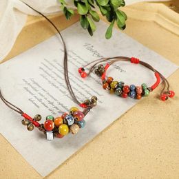 Charm Bracelets Vintage Woven Ceramic Necklace Moroccan Arabic Jewellery For Women's Hand Girl Charms Boho
