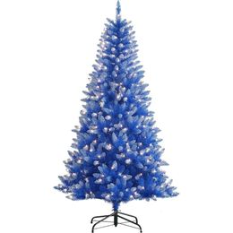 Other Event Party Supplies Christmas Decorations PreLit 65' Artificial Tree With 300 Lights Blue Decoration Festive Home 231027