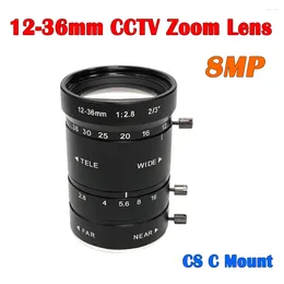 8Megapixel 12-36mm Varifocal CS C Mount Manual Zoom Lens For CCTV Camera Industrial Microscope Big View High Working Distance