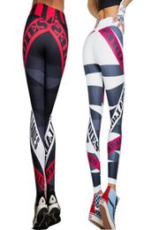 Women Yoga Pants Fitness Leggings Sports Elastic Breathable Compression Female Tights Running Sexy Slim Crackle Printed1805122