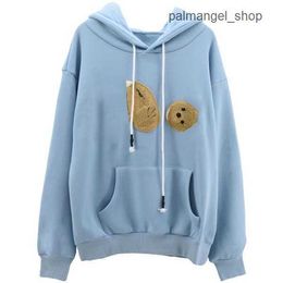 Man Women Hooded Pullover Top Causal Sweatshirt Palmangel Bear Print Streetwear t Shirt Palmes Angels Size S-xl PJ32