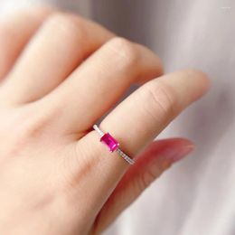 Cluster Rings Lab Pink Sapphire Ring Gemstone 925 Sterling Silver For Women Wedding Engagement Luxury Dainty Party Statement Jewellery