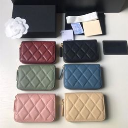 10A classic super original quality genuinel leather women card holders with box luxurys designers wallet womens purese credit pass161L