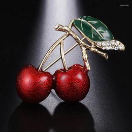 Brooches Cherry Fruit For Women Enamel Fruits Weddings Casual Party Brooch Pins Gifts Jewelry Winter