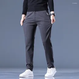 Men's Pants 2023 Spring Summer Cross Border Mens Korean Fashion Edition Elastic Slim Fit Straight Leg Casual For Men