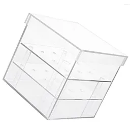 Vases Acrylic Flower Cube Vase 9-hole Box Clear Eternal Square