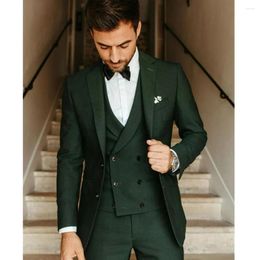 Men's Suits Elegant Man Suit For Men Wedding Slim Fit Design Casual And Fashionable Jacket Vest Pants Single-breasted Mens Full