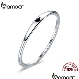 Simple Carve Heart Wedding Ring For Women Band Stackable Promise Drop Delivery Dhgarden Otapx