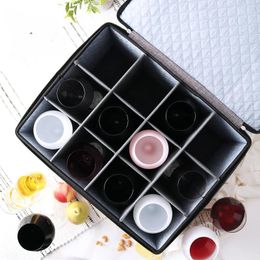 Storage Bottles Wine Glass Set Securely Padded Dinnerware Serving 12 Home Organisation And Containers Fast Tr