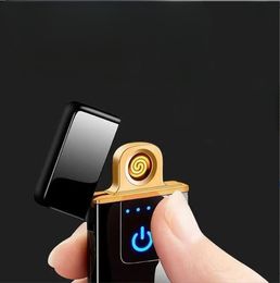 USB Lighter Rechargeable Electronic Lighters LED Screen Plasma Power Display Thunder Gadgets portable for travel Best quality