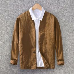 Men's Jackets 2024 Spring Man Jacket Japanese Style Long Sleeve Cloak Coat Tang Suit Daopao Cardigan Hanfu For Men