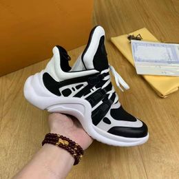 Design Brand Archlight Casual Shoes B22 Women's High Quality Arch Bare Calf Leather Platform Colour Block Men's Sneakers Lace 90