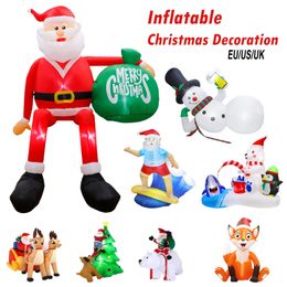 Other Event Party Supplies OurWarm Christmas Inflatable Santa Claus Climbing Surfiing Decorations Inflatable Built-in LED Light Garden Lawn Outdoor Decor 231027