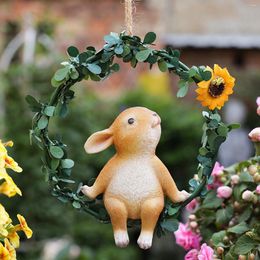 Decorative Flowers Cartoon Ornaments Decoration Tree Gardening Resin Animal Easter Wreath & Hangs And Christmas Bulbs