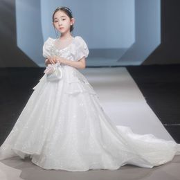 2023 Girls Pageant First holy Communion Dresses Beautiful Ball Gown Flower Girl Dresses For Weddings crystals ball gown little girl wedding communion pageant gowns