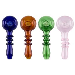 Chinafairprice Y137 Smoking Pipe About 4.1 Inches Tobacco Star Screen Perc Spoon Bowl Colourful Dab Rig Glass Pipes