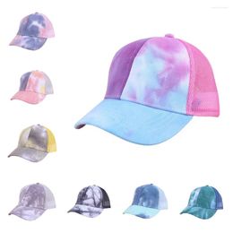 Ball Caps 2023 Summer Kids Tie Dye Baseball Cap Children Colourful Snapback Sunscreen Hat Boy Girl Sun Graffiti Bone