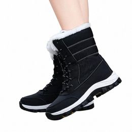 2023 Damenstiefel Schnee Winter Schwarz Rot Damenstiefel Schuh Warmhalten Weihnachtstrainer Sport og_topmine