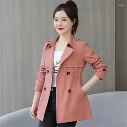 Women's Trench Coats Windbreaker 2023Autumn Korean Wild Stand-Collar Fashion Coat Female Student Lining Outerwear