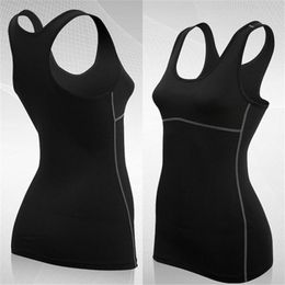 Women Compression Under Base Sports Wear Yoga Tank Tops Ladies Gym Shirts Skins Clothes Running Cami Vest Outdoor8282850