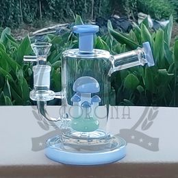 Hookahs 6.5" Beaker Glass Bong Ice-Catches Thick material Water Pipes for Smoking with Downstem and Bowl