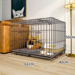 Cat Carriers Modern Iron Cages Indoor Villa Oversized Free Space With Toilet One Kitten Dedicated Supplies Two-story House
