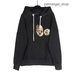 Man Women Hooded Pullover Top Causal Sweatshirt Palmangel Bear Print Streetwear t Shirt Palmes Angels Size S-xl YT1K