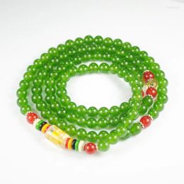 Strand Green Chalcedony Bracelets For Women Natural Stone Beaded 6mm Stretch Energy Yoga Bracelet Jewelry Gift