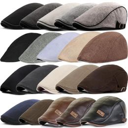 Berets Beret Winter England Painter Autumn Peaked Windproof Hat Street Caps Men 21 Sboy Spring Types Retro 2023 Hats