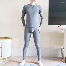 Men's Thermal Underwear Winter Warm Fleece Mens Long Set Wangjiang Cotton Men Thermo Shirt Leggings Pants Bottom Suit Sleepwear