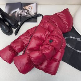 Christmas Red Shorts Down Jacket Womens Thick Winter Coats Black Hooded Parka Outerwear Small Bread Clothes New Colour Windbreaker SML