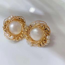 Dangle Earrings SGARIT High Quality 14K Gold Filled Round Pearl Handmade Freshwater For Women's Parties