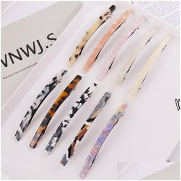 Women Fashion Leopard Geometric Hair Clips Vintage Hairpins Long Barrettes All Match Accessories Drop Delivery Dhgarden Otprv