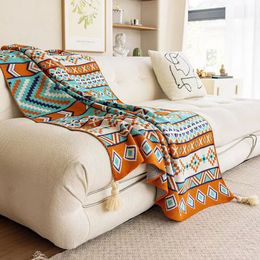 Blanket Designer Blanket Vintage Bohemian Sofa Blanket Office Nap Thickened Knit Air Conditioning Blanket Single Shawl Small Cover designer throw blanket