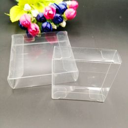 Gift Wrap 100pcs ABB Transparent Clear PVC Gift Box Packaging Christmas Wedding Plastic Box for Jewelry Storage Boxs Candy Small Gift Boxs 231027